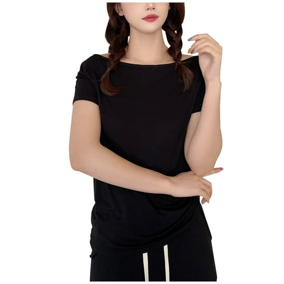 yillto Womens Pajama Tops Short Sleeve Crew Neck Loungewear T Shirt Soft Comfy Sleepwear Pjs Shirt