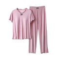 thumbnail image 1 of yillto Womens Pajamas Set Short Sleeve Sleepwear Long Pants Lounge Sets 2 Piece Pjs Soft Loungewear S-XXL, 1 of 4