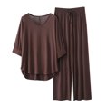 thumbnail image 1 of yillto Womens Pajamas Sets Long Pants and Soft Comfy 3/4 Sleeve Loose Top 2 Piece Lounge Outfits, 1 of 3
