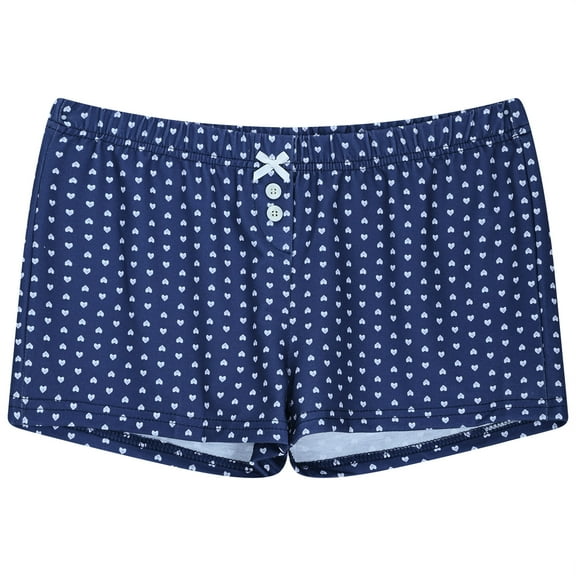 yillto Womens Pajamas Shorts Cute Printed Elastic Waist Comfy Sleepwear Lounge Pjs Shorts Bottoms