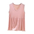 thumbnail image 1 of yillto Womens Pajamas Tank Sleeveless V Neck Loose Flowy Summer Basic Soft Comfy Loungewear Shirt, 1 of 7