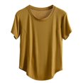 thumbnail image 1 of yillto Womens Pjs Sleepwear Shirts Crewneck Short Sleeve Soft Comfy Loungewear Loose Summer Pajamas Tops, 1 of 3