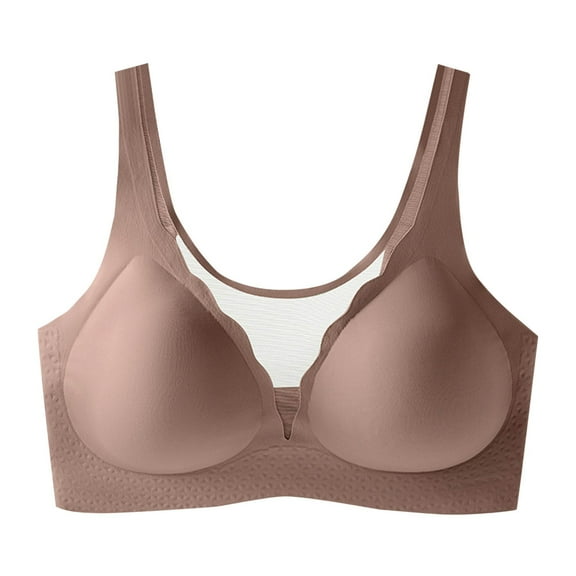 yillto Womens Plus Size Bra Comfort Wireless T Shirt Bralette Seamless Full Coverage Bras for Women