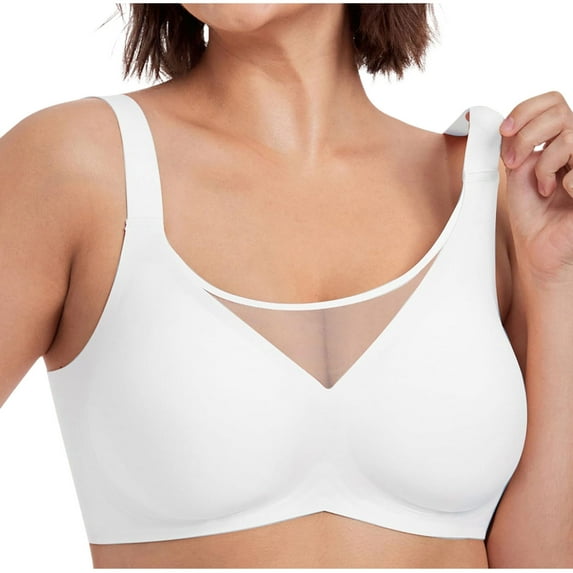 yillto Womens Plus Size Bra Seamless Comfy Full Coverage Bras Ladies No Underwire Push up Bralettes