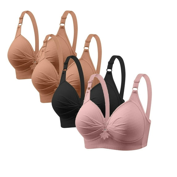 yillto Womens Plus Size Bralette Full Coverage Bralettes with Supportive Wireless Adjustable Straps Bras