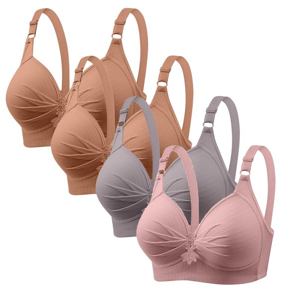 yillto Womens Plus Size Bralette Full Coverage Bralettes with Supportive Wireless Adjustable Straps Bras