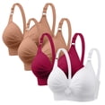 thumbnail image 1 of yillto Womens Plus Size Bralette Full Coverage Bralettes with Supportive Wireless Adjustable Straps Bras, 1 of 5