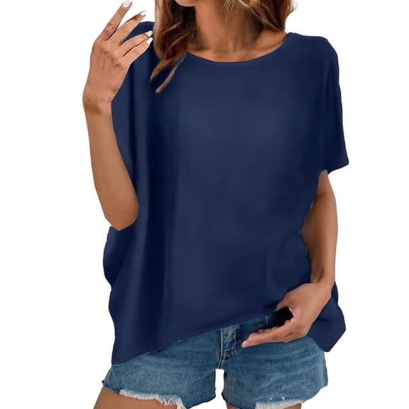 yillto Womens Plus Size Cotton Linen Tops Short Sleeve Loose Shirts Summer Solid Color Fashion Blouse