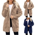 thumbnail image 1 of yillto Womens Plus Size Fleece Jacket Sherpa Fuzzy Hooded Coat Fall Winter Warm Casual Jackets S-5XL, 1 of 6