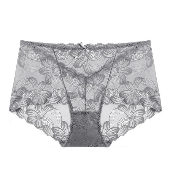 yillto Womens Plus Size Lace Briefs Breathable High Waist Underwear Soft Comfy Panties Underpants