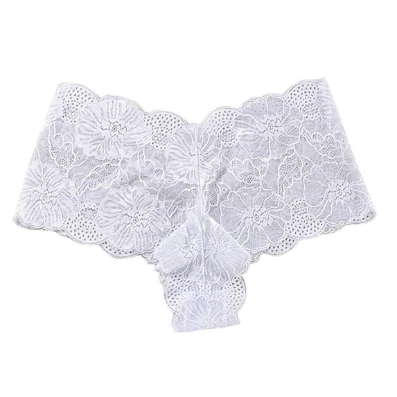 yillto Womens Plus Size Lace Briefs High Waisted Breathable Panties Ladies Comfy Underwear L-4XL