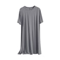 thumbnail image 1 of yillto Womens Plus Size Nightgown Short Sleeve Crew Neck Loose Comfy Sleepwear Lounge Pjs Nightdress, 1 of 5