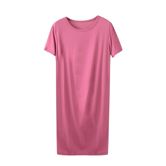 yillto Womens Plus Size Nightgown V Neck Loose Sleeveless Nightdress Sleepwear Comfy Soft Lounge Night Gowns