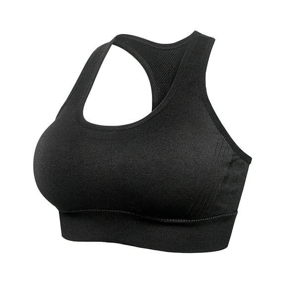 yillto Womens Plus Size Racerback Sports Bra Wireless Supportive Yoga Workout Running Bras XL-4XL