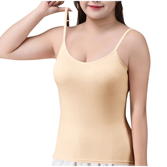 yillto Womens Plus Size Tank Top Adjustable Spaghetti Strap Sleeveless Tee Summer Basic Cami Shirt