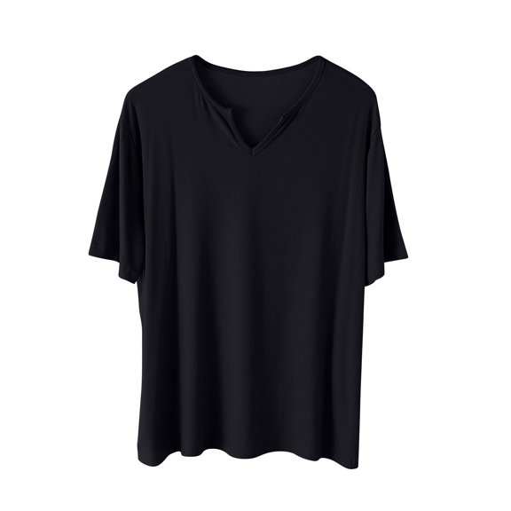 yillto Womens Plus Size Top Soft Short Sleeve V Neck Lightweight Breathable Loose Summer Comfy Shirts