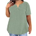 thumbnail image 1 of yillto Womens Plus Size Top Summer Basic Short Sleeve V Neck Loose Blouse Casual Tunic Top L-5XL, 1 of 5