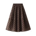 thumbnail image 1 of yillto Womens Polka Dot Skirts Flowy Mesh Elastic Waist Skirt 2025 Summer Trendy A Line Cute Long Skirt, 1 of 6