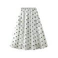 thumbnail image 1 of yillto Womens Polka Dot Skirts Flowy Mesh Elastic Waist Skirt 2025 Summer Trendy A Line Cute Long Skirt, 1 of 6