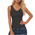 thumbnail image 1 of yillto Womens Ribbed Tank Tops V Neck Going out Top Summer Basic Workout Casual Shirt Summer Camisole, 1 of 6