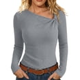 thumbnail image 1 of yillto Womens Ribbed Top Lightweight Sweaters Fashion Slim Long Sleeve Dressy Casual Pullover Tops, 1 of 7