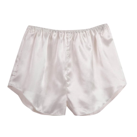 yillto Womens Satin Silky Pjs Shorts Loose Elastic Loungewear Pajama Shorts Summer Sleepwear Bottoms