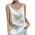 thumbnail image 1 of yillto Womens Satin Silky Tank Tops Business Casual Vest Blouse V Neck Camisole Casual Cami Sleeveless Shirt, 1 of 4
