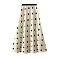 thumbnail image 1 of yillto Womens Satin Skirts High Waist Polka Dot Long Skirt 2025 Trendy Summer A-Line Casual Maxi Skirt, 1 of 6