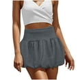 thumbnail image 1 of yillto Womens Short Skirts High Waist Stretchy Pleated Ruffle Hem Cute Summer Mini Skirt for Women, 1 of 5