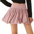 thumbnail image 1 of yillto Womens Skirts High Elastic Waist Puff Ruffle Hem Short Skirt Summer Cute Mini Skirts Dress, 1 of 7
