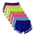 thumbnail image 1 of yillto Womens Sport Shorts Workout Athletic Yoga Shorts Pajama Lounge Elastic Shorts Color Block 7 Pack, 1 of 6