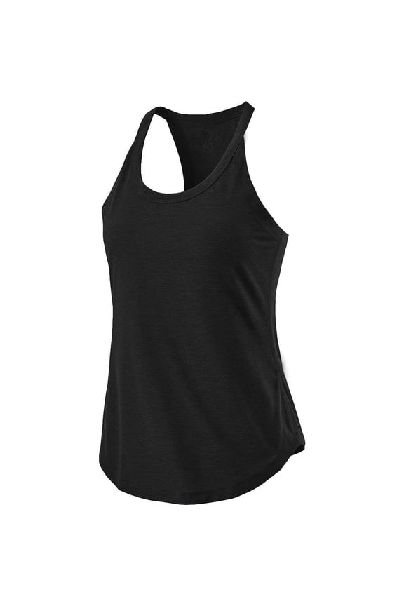 Womens Summer Athletic Shirts Round Neck Racerback Casual Tee 2025 Workout Running Loose Tank