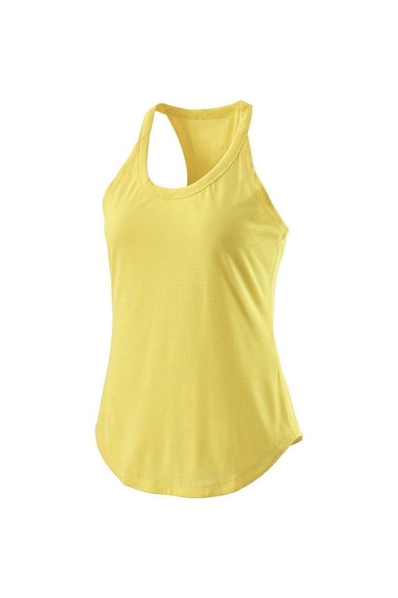 Womens Summer Athletic Shirts Round Neck Racerback Casual Tee Workout Running Loose Tank
