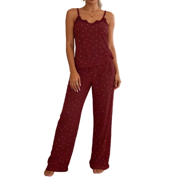 yillto Womens Summer Pjs Sets Camisoles Sleeveless Tops and Soft Lounge Pants Sleepwear Soft Comfy Pajamas