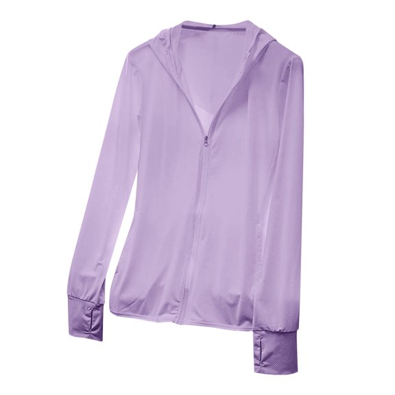 yillto Womens Sun Protection Jacket with Hoodie Zip up Long Sleeve Lightweight Summer Shirts with Pockets