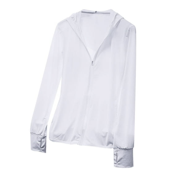 yillto Womens Sun Protection Jacket with Hoodie Zip up Long Sleeve Lightweight Summer Shirts with Pockets