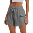 thumbnail image 1 of yillto Womens Sweat Shorts with Pockets Wide Leg Loose Short Sweatpants Causal Elastic Waist Shorts, 1 of 5