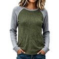 thumbnail image 1 of yillto Womens Sweaters with Pockets Ribbed Knit Long Sleeve Crewneck Color Block Fall Fashion Outfits, 1 of 6