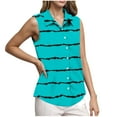 thumbnail image 1 of yillto Womens Tank Button down Collared Sleeveless Striped Top Causal Dressy Lightweight Shirts, 1 of 6