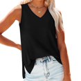 thumbnail image 1 of yillto Womens Tank Tops V Neck Sleeveless Loose Summer Shirts Casual Tunic Tee Tanks Blouse Outfits, 1 of 6