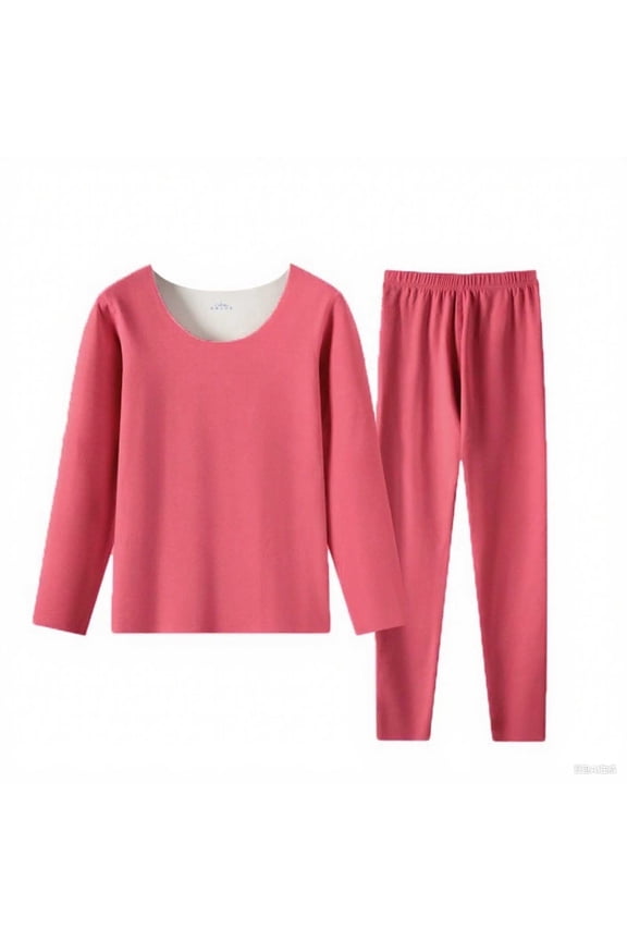 Womens Thermal Underwear Sets Fleece Lined Base Layer Long Sleeve Shirts Bottoms Leggings for Cold Weather