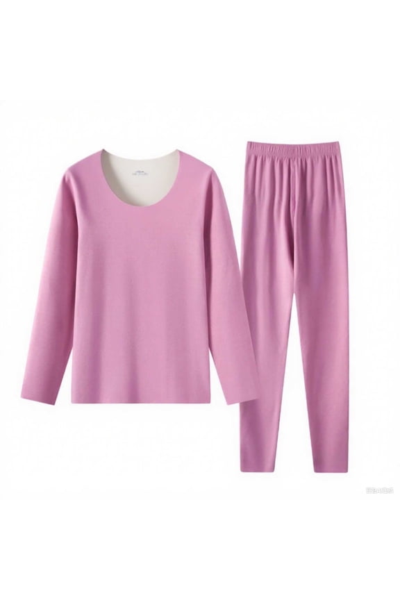 Womens Thermal Underwear Sets Fleece Lined Base Layer Long Sleeve Shirts Bottoms Leggings for Cold Weather