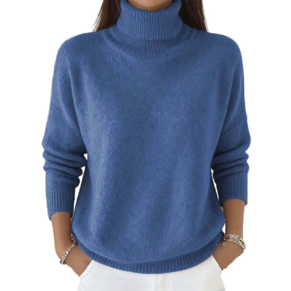yillto Womens Turtleneck Sweater Soft Knit Warm Pullover Mock Neck Fall Winter Layered Sweaters