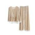 thumbnail image 1 of yillto Womens Velvet Pajamas Set Button down Long Sleeve Tops and Pants Lightweight Pjs 2 Piece Outfits, 1 of 7
