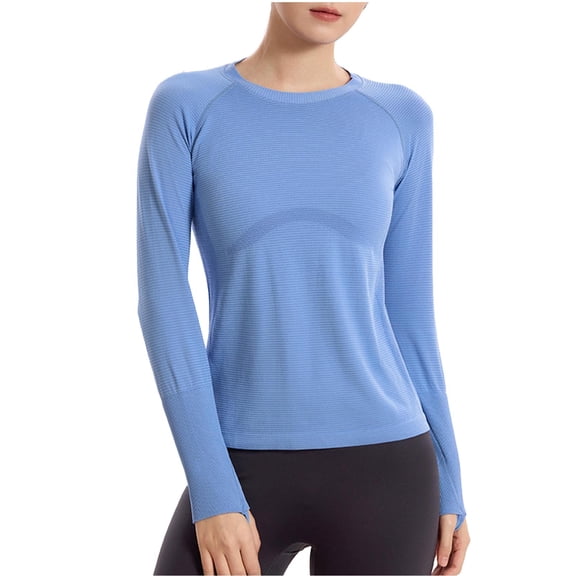 yillto Womens Yoga Tops Long Sleeve Workout Running Tee Lightweight Breathable Exercise Stretchy Tshirts