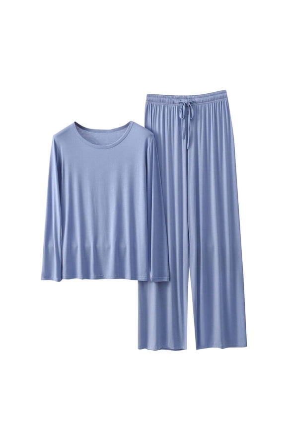 Womens Lounge Sets Long Sleeve Shirts Top and Sleepwear Pants 2 Piece Soft Pajamas Outfits