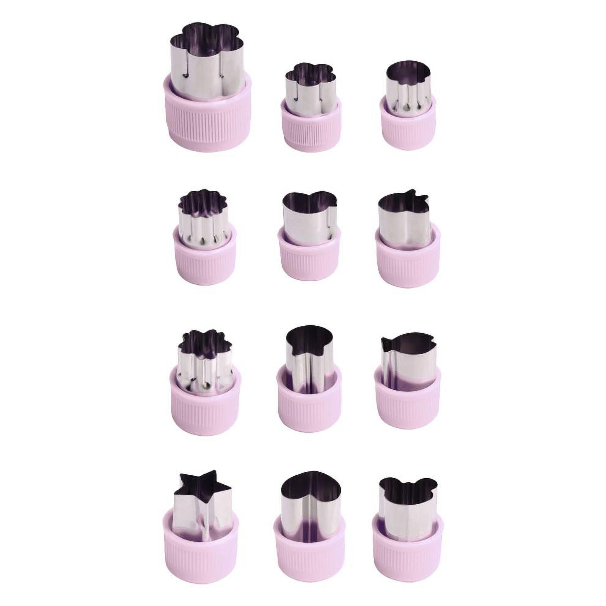 yilyih 12Pcs Vegetable Cutter Shapes Set Mini Cookie & Fruit & Pie ...