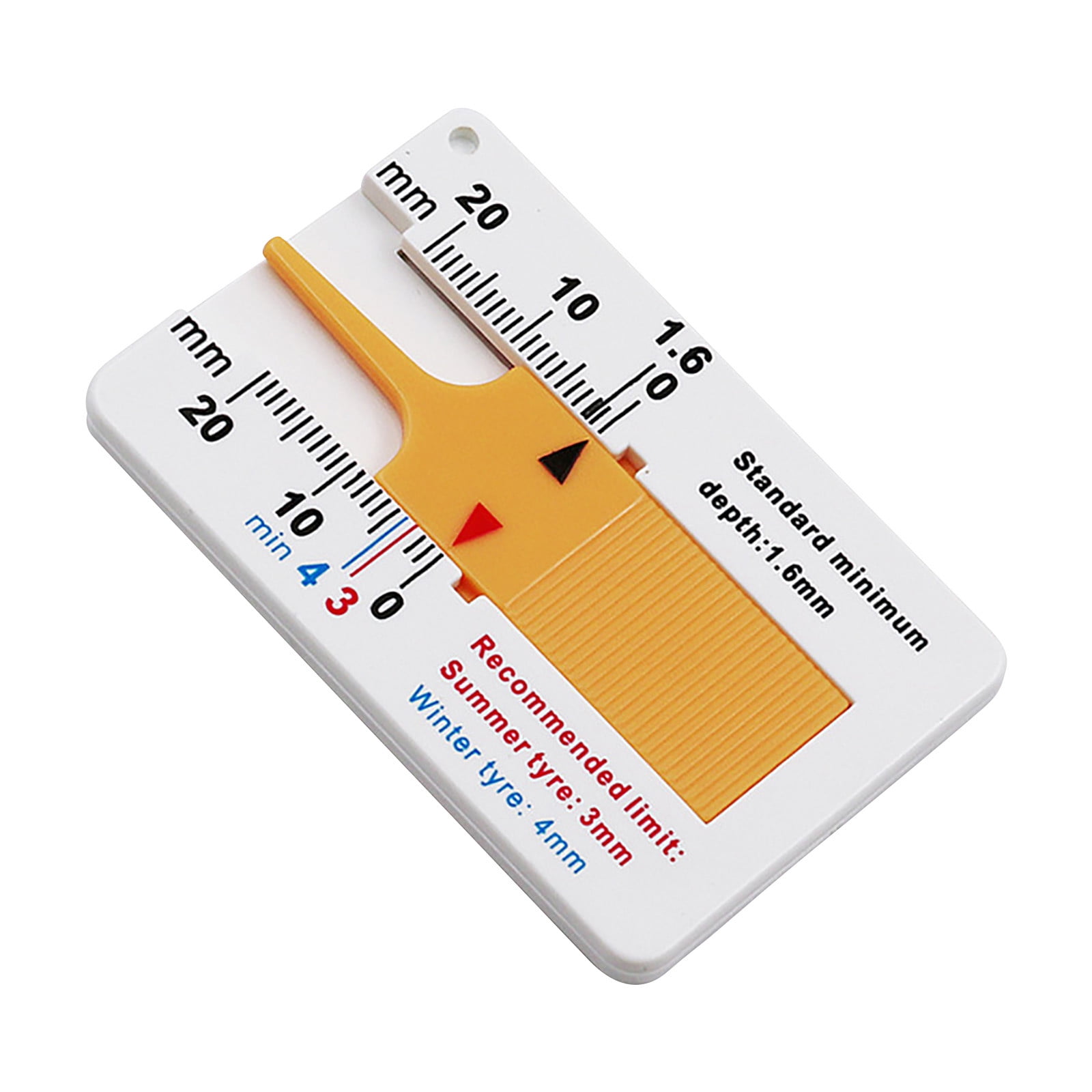 yilyih Plastic Tire Tread Ruler 0-20Mm Vernier Measure Caliper Tire ...