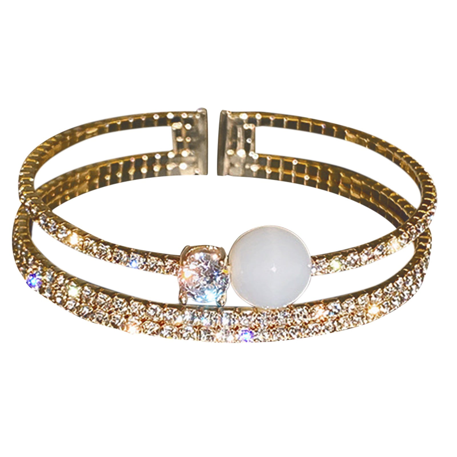 Golden Designer Bracelet American Diamond – Hayagi