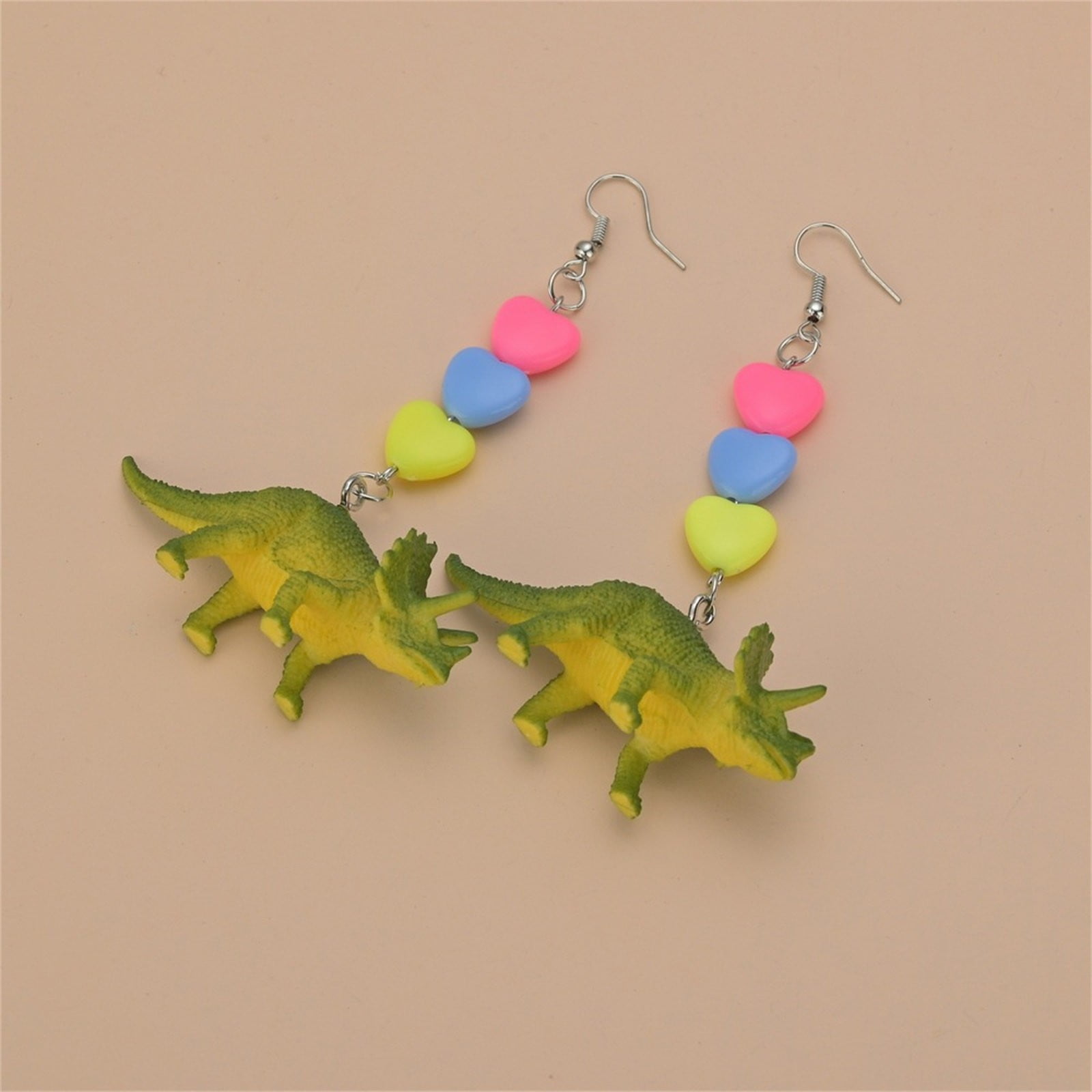 Resin dinosaur earrings discount
